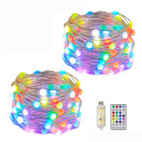 Home Decor 10M 100LED String Light USB RGB Full Color Point Control Copper Wire Lamp Christmas Fairy Lights Garden Holiday Light