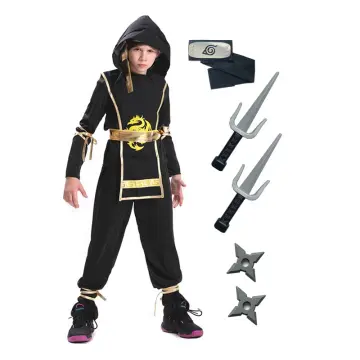 Eraspooky Dragon Ninja Costume Men Halloween Costume Adult Black