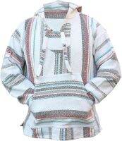 Del Mex Mexican Baja Hoodie Sweatshirt Pullover Jerga Surf Poncho Drug Rug