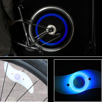 ไฟซี่ล้อจักรยาน GUDE001กันน้ำปรับสมดุลยาง LED ติดล้อจักรยานอุปกรณ์เสริมจักรยานไฟสัญญาณเตือนสีสันสดใส