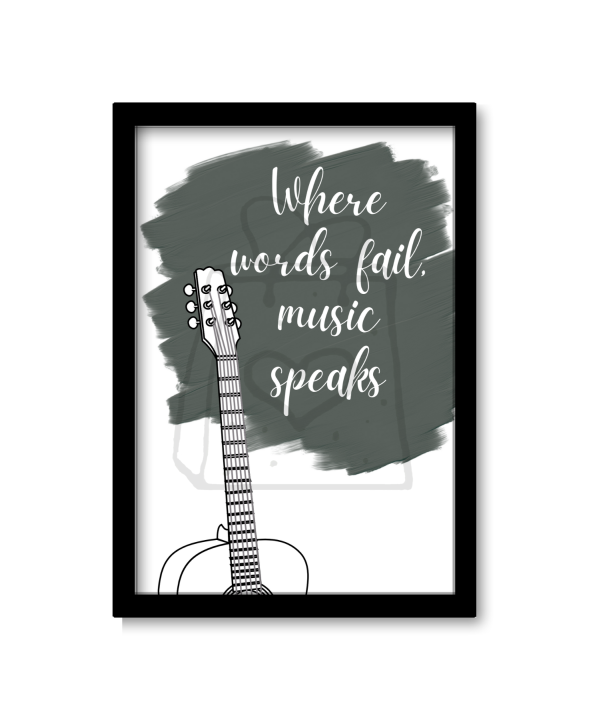 Music Quotes Wall Art Hanging Décor Frames Collections (A4) Minimalist