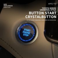 ✾ Toyota One-button Auto Start Crystal Button Cover Ignition Frame Car Accessories For Toyota Camry RAV4 Chr Yaris Prius Cruiser