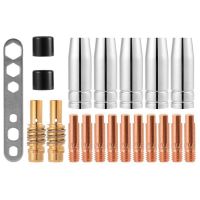 20Pcs Nozzles Contact Tips Holders Mig Welder Consumable Accessory for 15Ak Mb15 Mig Co2 Welding Torch