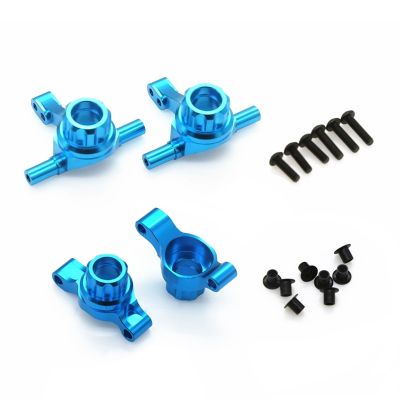 4Pcs Metal Front and Rear Upright Knuckle Arms Steering Knuckle Set for Tamiya TT02 TT-02 1/10 RC Car Upgrade Parts