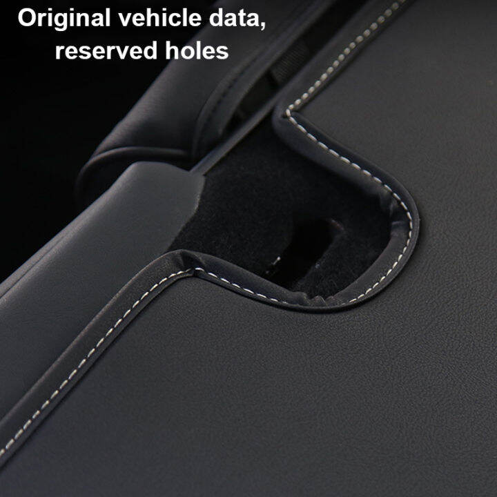 auto-rear-seat-antikick-mat-backrest-protective-pad-back-cushions-anti-dirt-for-tesla-model-3y-interior-decoration-accessories