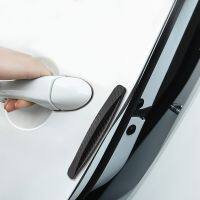 【CW】 4x Carbon Tuning Car Door Guard Sill Scuff Plates Anti-Scratch Protector Moulding Strip Exterior Parts