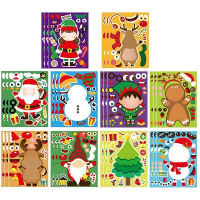 Christmas Craft Stickers for Children Kids Christmas Party Games Sticker with Santa Reindeer Snowman Pattern Winter Holiday Party Decorative Sticker for Children rational
