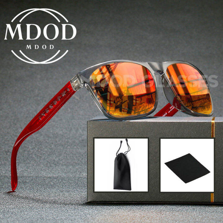 Mdod Classic Polarized Sunglasses Large Frame Mirror Square Shades For Men And Women Outdoor