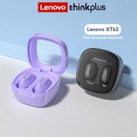 XT62 Lenovo หูฟังบลูทูธบลูทูธไร้สาย TWS 5.3เสียงเบสหูฟังเอียร์บัดการควบคุมแบบสัมผัสลดเสียงสเตอริโอสแตนด์บายได้นาน