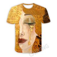 CAVVING 3D พิมพ์ Gustav Klimt Gallery Collection น้ำมัน Casual เสื้อยืด Hip Hop Tee เสื้อ Harajuku สไตล์เสื้อผ้า