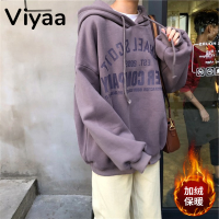 Viyaa เสื้อกันหนาว เสื้อแขนยาวผญ เสื้อเเขนยาว สไตล์เกาหลี ใหม่ กราฟฟิตี้ เสื้อแขนยาวฮูด เสื้อกันหนาวมีฮู้ด 2023 ใหม่ WWY2390VQB 37Z230913