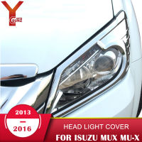 ฝาครอบชุดไฟหน้ารถจักรยาน ABS สำหรับ Isuzu Mux MU-X 2013 2014 2015 2016ฝาครอบไฟหน้า Mux Hood อุปกรณ์ส่วนภายนอกรถยนต์