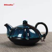 Jun kiln change glaze teapottemmoku glaze pot Handmade kettle kung fu teapot Chinese tea ceremony supplies teapot 180ml