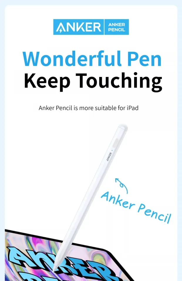 Anker Pencil【For Pad】Stylus Cheap Alternative Pencil Capacitive Pen Anti False Touch 2nd Generation Replace