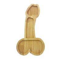 Multifunctional Home Kitchen Party Favor Serving Butt Universal Platter Cheese Tray Aperitif Board Food Cock Shape Solid Wood