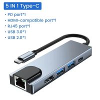 ฮอตขายดี USB 8-IN-1ฮับชนิด C ถึง4K HDMI-เข้ากันได้ RJ45 PD ชาร์จ Sd/ ที่อ่านทีเอฟชนิด C กับ USB Dock สำหรับฮับ PC MacBook Air Pro