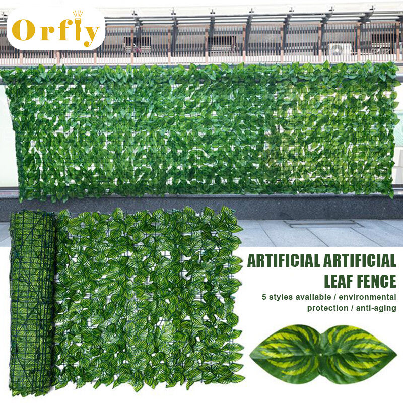 Artificial Leaves Screening artificial grass Roll UV Fade Protected Privacy Hedging artificial grass Wall Landscaping Garden Fence Plastic Balcony Screen Plant Fence Green Decor Privacy Screen