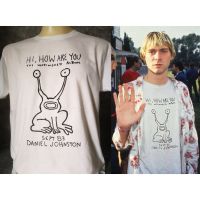 เสื้อวงนำเข้า Kurt Cobain Hi How Are You Nirvana Grunge Retro Style Vintage T-shirt