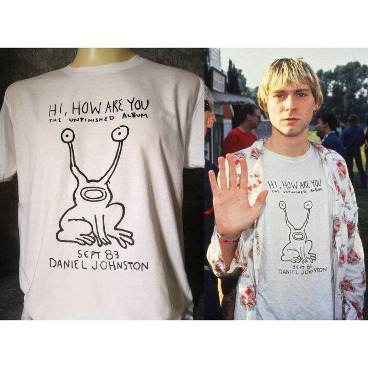  kurt cobain hi how are you nirvana grunge retro style