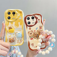 เคส Redmi A2 A1 Xiaomi 13 Pro Lite POCO X5 Pro F4 5G เคสโทรศัพท์ ดีไซน์ใหม่ตุ๊กตา3D น่ารักลายการ์ตูนน่ารักขนมปังชีสนมครีมหมีกรอบซิลิคอนนิ่มพร้อมกำไล Case 2023