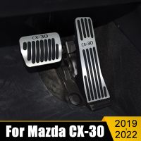 แป้นเหยียบ/สำหรับ CX-30 Mazda CX30 CX 30 2019 2020 2021 2022 2023อะลูมิเนียมแป้นเหยียบเชื้อเพลิงคันเร่งที่หุ้มโฟมกรองสารชีวเคมี