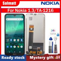 จอ LCD แบบดั้งเดิม Salmatt สำหรับ Nokia 1.3 TA-1216 TA-1205อะไหล่สำหรับโนเกียชิ้นส่วนจอสัมผัสแอลซีดีของเครื่องแปลงดิจิทัล1.3หน้าจอพร้อมเครื่องมือฟรี