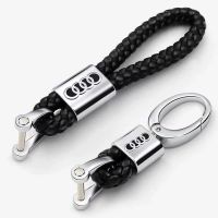 Hot New Car Key Chain Key Strap Braided Rope Key Fob for KIA RIO Sportage Sorento Optima Forte Soul Ceed Leather Key Ring Creative Metal Car Key Pendant Accessories