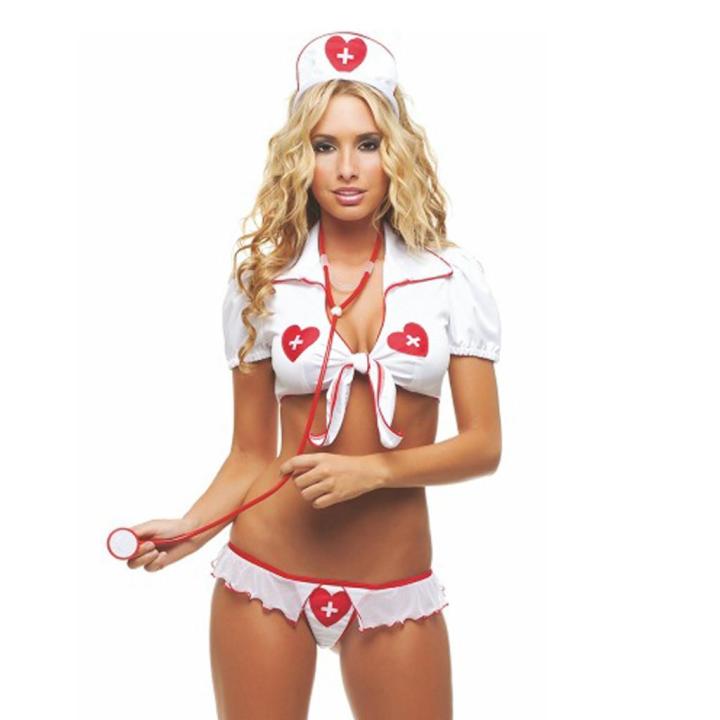 docesty-ชุดนอนชุดคล้องคอเซ็กซี่ของสตรี2019ชุดชั้นในเย้ายวนชุดชั้นในเครื่องแบบพยาบาล