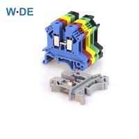 ▬ 100pcs Din Rail Terminal Block UK-2.5B Wire Conductor Universal Connector Screw Connection Terminal Strip Block UK2.5B