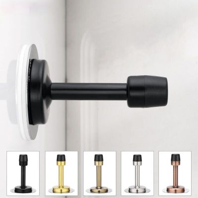 Stainless steel wall door stopper  rubber bracket  floor fixing with screws  bedroom hardware  door stoper  buffer tube Decorative Door Stops