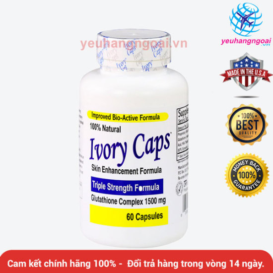 Viên uống trắng da ivory caps 60 viên của ecs nutrition mỹ đảm bảo chính - ảnh sản phẩm 1