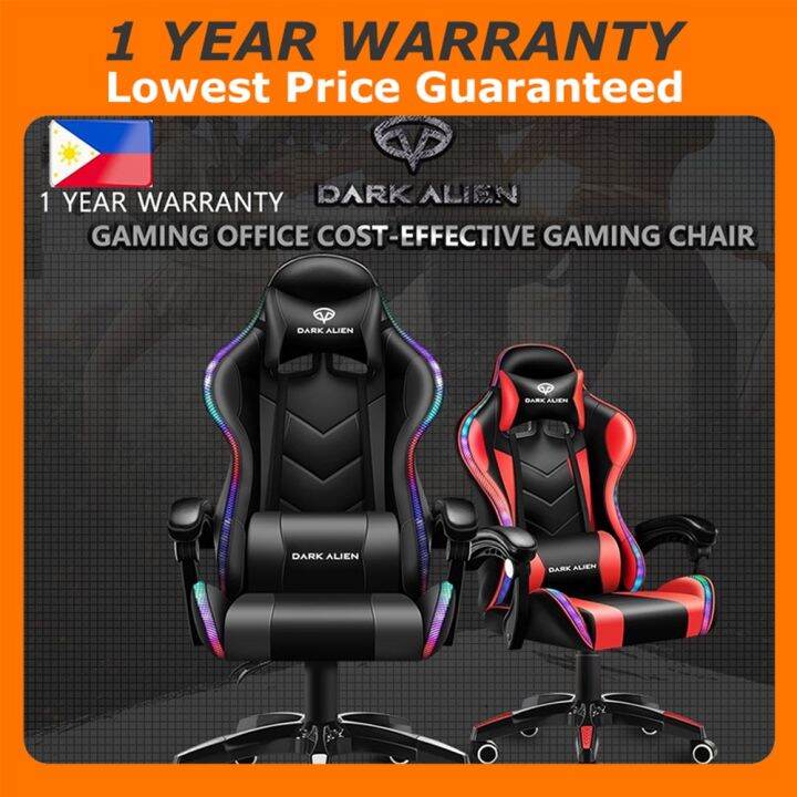 Dark Alien RGB Leather Gaming Chair Massage Pillow Neck Pillow