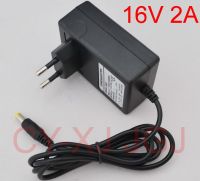 อะแดปเตอร์แปลงไฟกระแสตรง16V 2A AC 100V-240V,1ชิ้น DC 16V 2A 2000mA ปลั๊กแหล่งจ่ายไฟ EU 5.5มม. X 2.1มม.-2.5มม.