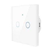 ☸▤❦ Tuya Zigbee Smart Touch Switch Smart Light Switch For Home EU Plug 2 Gang Wall On Off White