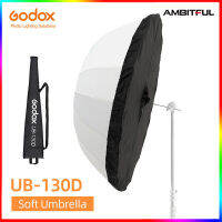 GODOX UB-130D 130 ซม.Putih Reflektif Parabolic Telus LembutสตูดิโอPayung Payung Cahaya dengan Perak Hitamหัวเป่ากระจายลมไดร์เป่าผม