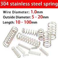 ◈▪ 304 Stainless Steel Compression Spring Return Spring Steel Wire Diameter 1.0mm Outside Diameter 5 20mm 10 Pcs