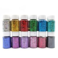 ✆ flgo 12 Colors Holographic Glitter Powder Sequins Crafts Paints Resin Cosmetic Eyes