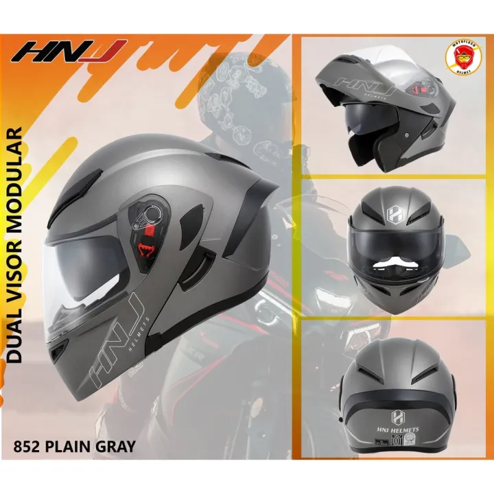 Hnj Motorcycle Helmet Dual Visor Full Face Modular Lazada Ph