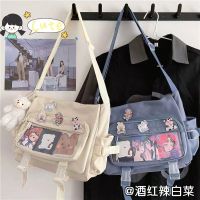 ญี่ปุ่น Kawaii กระเป๋า Crossbody สำหรับผู้หญิงกระเป๋าใส Itabag นักเรียนกระเป๋าสะพายกระเป๋าถือกระเป๋าหนังสือ JK Ita กระเป๋าสาว Bolsa