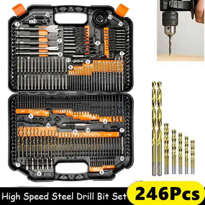 hot-246-ชิ้น-ถุง-titanium-coated-twist-เจาะ-bit-high-steel-สำหรับงานไม้พลาสติกและอลูมิเนียม-hss-drill-bit-set-with-box