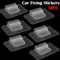 10Pcs Pack Car Mat Anti-skid Self-adhesive Foot Pad Transparent Fixed Stickers Hook Car Interior Nail-Free Neat Clip Accessories