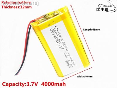 Good Qulity 3.7V4000mAH124065 Polymer lithium ion / Li-ion battery for TOYPOWER BANKGPSmp3mp4 [ Hot sell ] vwne19