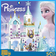 Đồ chơi trẻ em xếp hình cao cấp công chúa elsa lâu đài tuyết dành cho bé