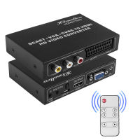 HDMI-compatible HD Scart converter adapter RCA AV VGA Scart to HDMI-compatible converter Switcher HD to Scart VGA AV Splitter