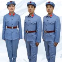 【cw】 Red Army Performing Costumes Performance Wear New Fourth Army Eighth Route Army Performance Costumes Military Uniform Dance Costume 【hot】