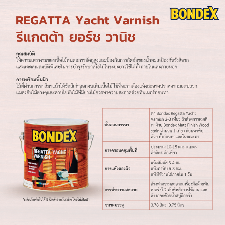 bondex-regatta-yacht-บอนเดกซ์-รีแกตต้า-ยอร์ช-วานิช-น้ำยาเคลือบพื้นไม้สำหรับเรือ-อาคาร