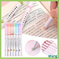 CHENG 6PCS คริสมาสต์ กราฟฟิตี ไฮไลท์เน้นข้อความ เครื่องมือวาดภาพวาด สีสันสดใส ดอกไม้-รูปร่าง ปากกาเน้นข้อความโค้ง รวมแบบบูรณาการ หลายรูปทรง ปากกามาร์กเกอร์