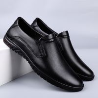 Brand Men Genuine Leather Shoes New Spring Summer Male Loafers Dress Shoe High Quality Mens Slip on Comfy Business Footwear