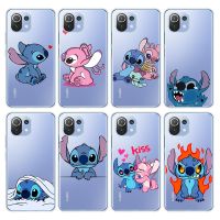 Super cute Stitch Phone Case For Xiaomi Mi 12T 12S 12X 12 11 11T 11i 10T 10 Pro Lite Ultra 5G Funda Transparent Soft Phone Case