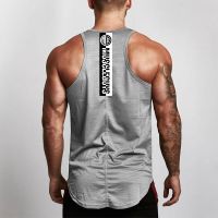 Gym Bodybuilding Summer Breathable Quick Dry Sleeveless Tank Tops Men Slim Fit Fashion Rounded Hem Workout Muscle Casual Shirt